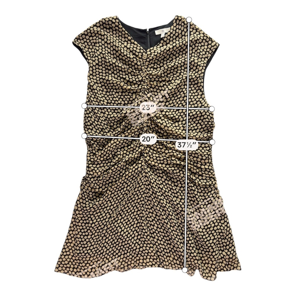NWT Banana‎ Republic Georgette Ruched Front Mini Dress 20 Polka Dot Flirty Soft - Picture 4 of 13